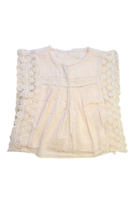 A Ivory Sleeveless Tops from Louise Misha in size 3T for girl. (Front View)