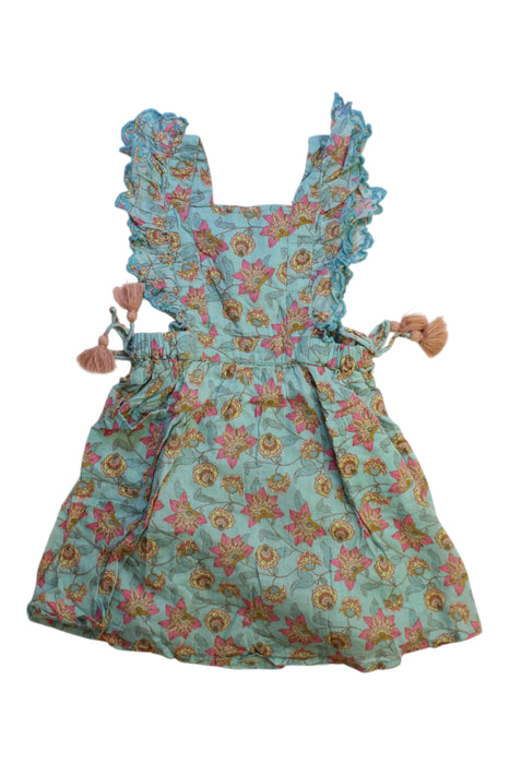 A Multicolour Sleeveless Dresses from Louise Misha in size 4T for girl. (Front View)