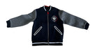 A Navy Lightweight Jackets from Jacadi in size 6T for boy. (Front View)