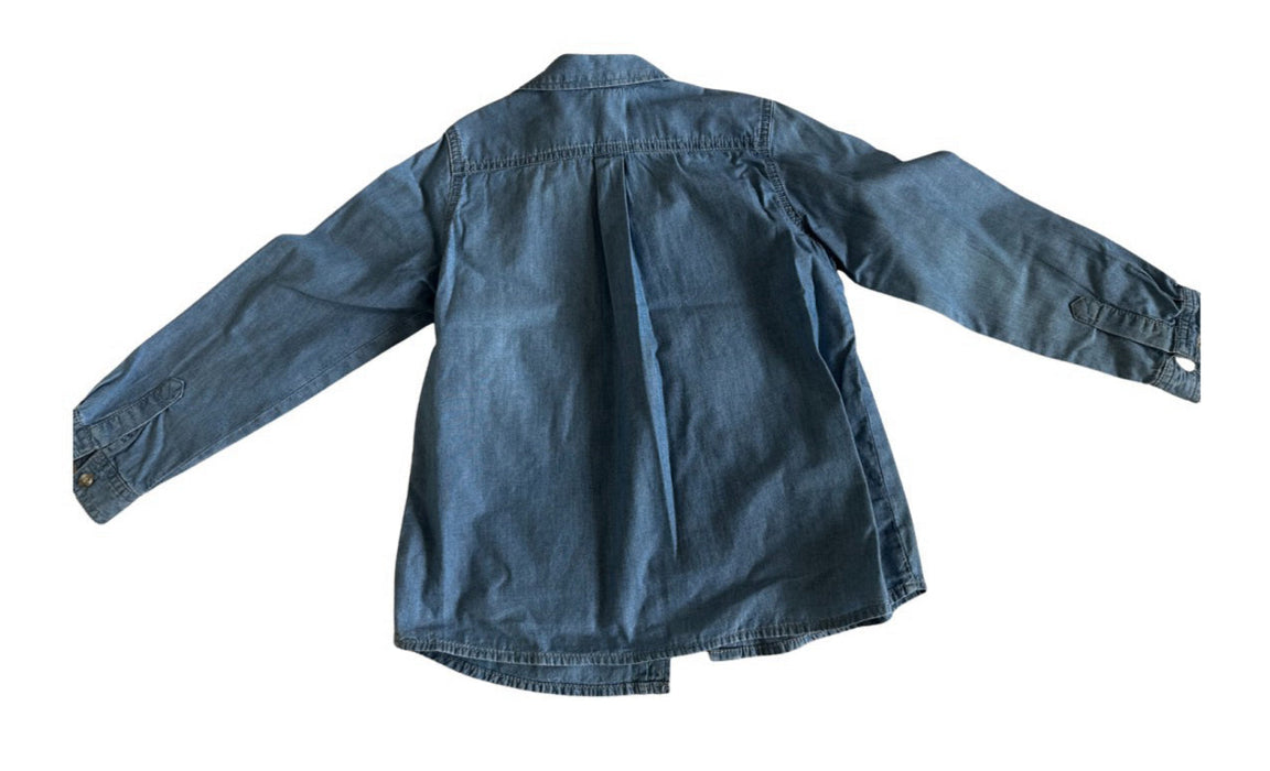 A Blue Long Sleeve Shirts from Bonpoint in size 6T for neutral. (Back View)