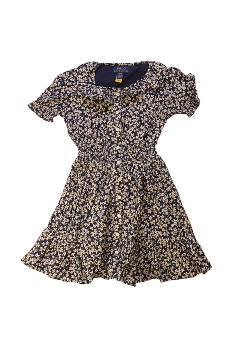 A Navy Short Sleeve Dresses from Polo Ralph Lauren in size 4T for girl. (Front View)