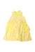A Yellow Sleeveless Dresses from Il Gufo in size 4T for girl. (Back View)