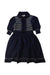 A Navy Sweater Dresses from Caramel in size 6T for girl. (Front View)