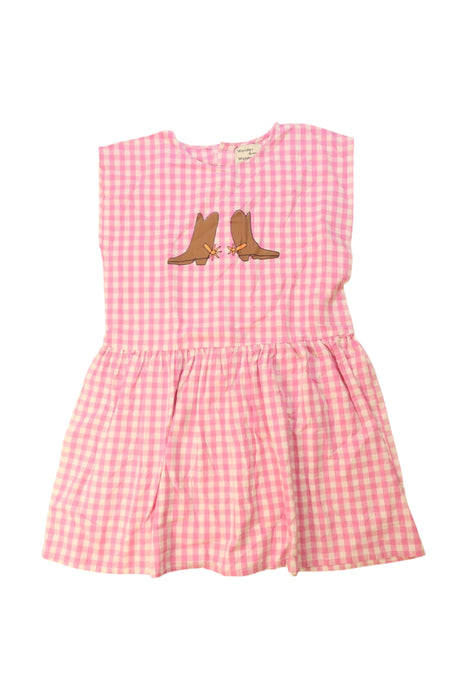 A Pink Short Sleeve Dresses from Wander & Wonder in size 11Y for girl. (Front View)
