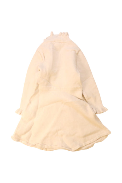 A Ivory Long Sleeve Dresses from Jacadi in size 6T for girl. (Back View)