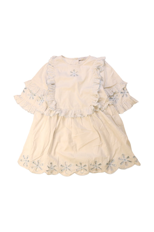 A Ivory Long Sleeve Dresses from Stella McCartney in size 5T for girl. (Front View)