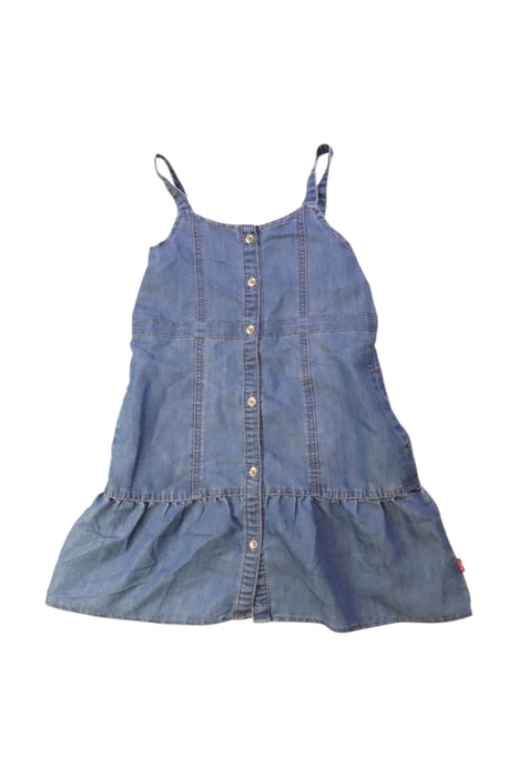 A Blue Sleeveless Dresses from Levi's in size 5T for girl. (Front View)