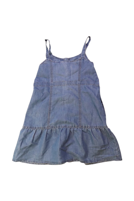 A Blue Sleeveless Dresses from Levi's in size 5T for girl. (Back View)