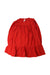 A Red Long Sleeve Dresses from Petit Bateau in size 6T for girl. (Front View)