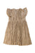 A Gold Short Sleeve Dresses from IKKS in size 8Y for girl. (Back View)