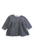 A Grey Long Sleeve Dresses from Petit Bateau in size 12-18M for girl. (Front View)