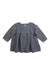 A Grey Long Sleeve Dresses from Petit Bateau in size 12-18M for girl. (Back View)