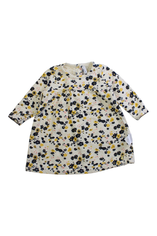 A Multicolour Long Sleeve Dresses from Petit Bateau in size 3-6M for girl. (Front View)