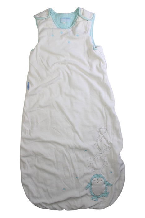 A White Sleepsacs from Grobag in size 18-24M for neutral. (Front View)