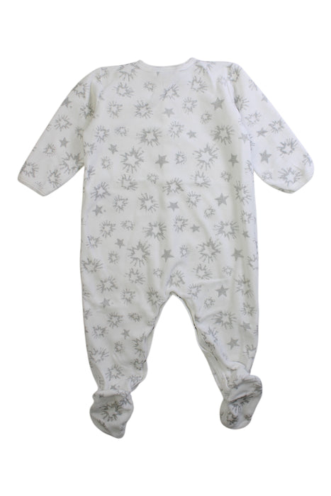 A White Onesies from Petit Bateau in size 6-12M for neutral. (Back View)