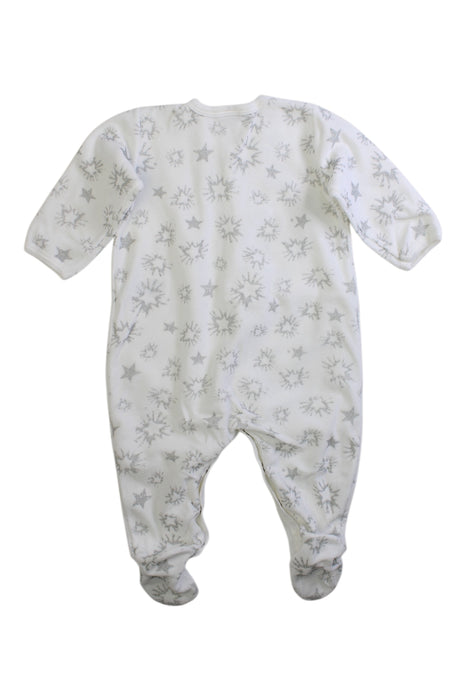 A White Onesies from Petit Bateau in size 3-6M for neutral. (Back View)