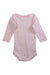 A Pink Long Sleeve Bodysuits from Petit Bateau in size 6-12M for girl. (Back View)
