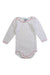 A White Long Sleeve Bodysuits from Petit Bateau in size 6-12M for girl. (Front View)