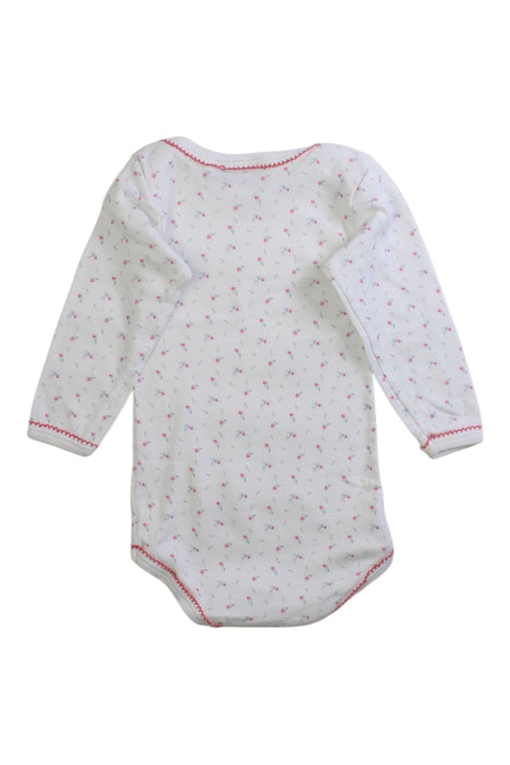 A White Long Sleeve Bodysuits from Petit Bateau in size 6-12M for girl. (Back View)