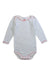 A White Long Sleeve Bodysuits from Petit Bateau in size 6-12M for girl. (Front View)