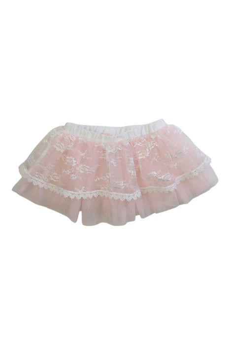 A Pink Tulle Skirts from Miniclasix in size 3-6M for girl. (Back View)