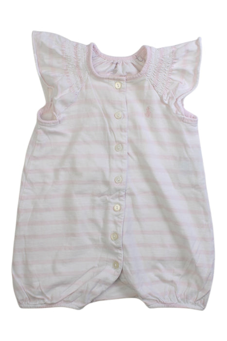 A Pink Sleeveless Bodysuits from Ralph Lauren in size 6-12M for girl. (Front View)