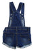 A Blue Long Overalls from DKNY in size 3T for girl. (Back View)
