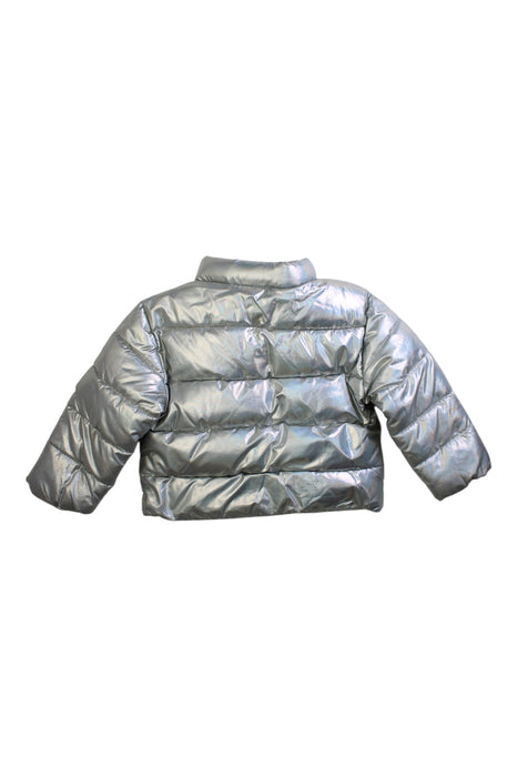 A Silver Puffer/Quilted Coats & Outerwear from Janie & Jack in size 2T for girl. (Back View)