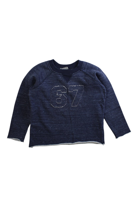 A Navy Sweatshirts from Bonpoint in size 6T for boy. (Front View)