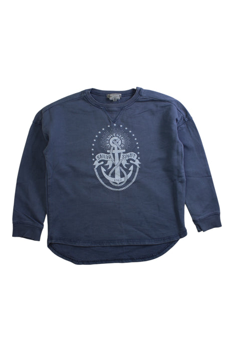 A Blue Crewneck Sweatshirts from Bonpoint in size 6T for boy. (Front View)