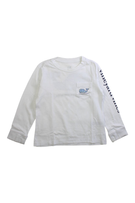 A White Long Sleeve T Shirts from Vineyard Vines in size 3T for boy. (Front View)