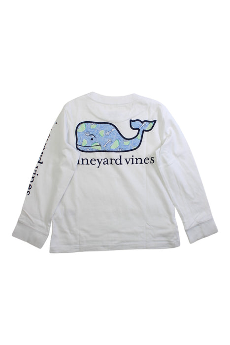 A White Long Sleeve T Shirts from Vineyard Vines in size 3T for boy. (Back View)