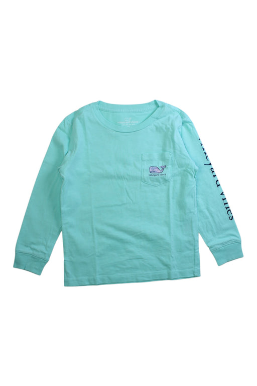 A Green Long Sleeve T Shirts from Vineyard Vines in size 4T for boy. (Front View)