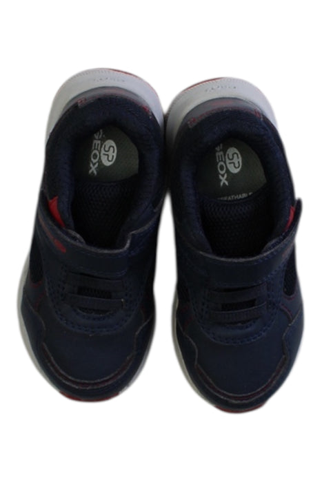 A Navy Sneakers from Geox in size 3T for boy. (Back View)