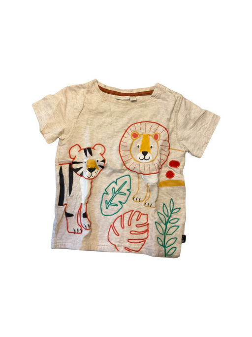 A Beige Short Sleeve T Shirts from Jojo Maman Bébé in size 4T for boy. (Front View)