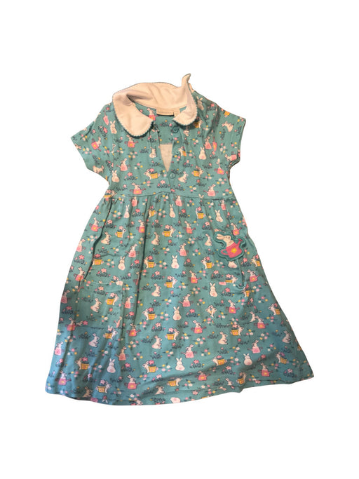 A Blue Short Sleeve Dresses from Jojo Maman Bébé in size 4T for girl. (Front View)