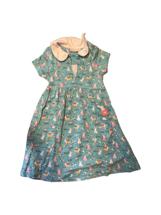 A Blue Short Sleeve Dresses from Jojo Maman Bébé in size 4T for girl. (Front View)