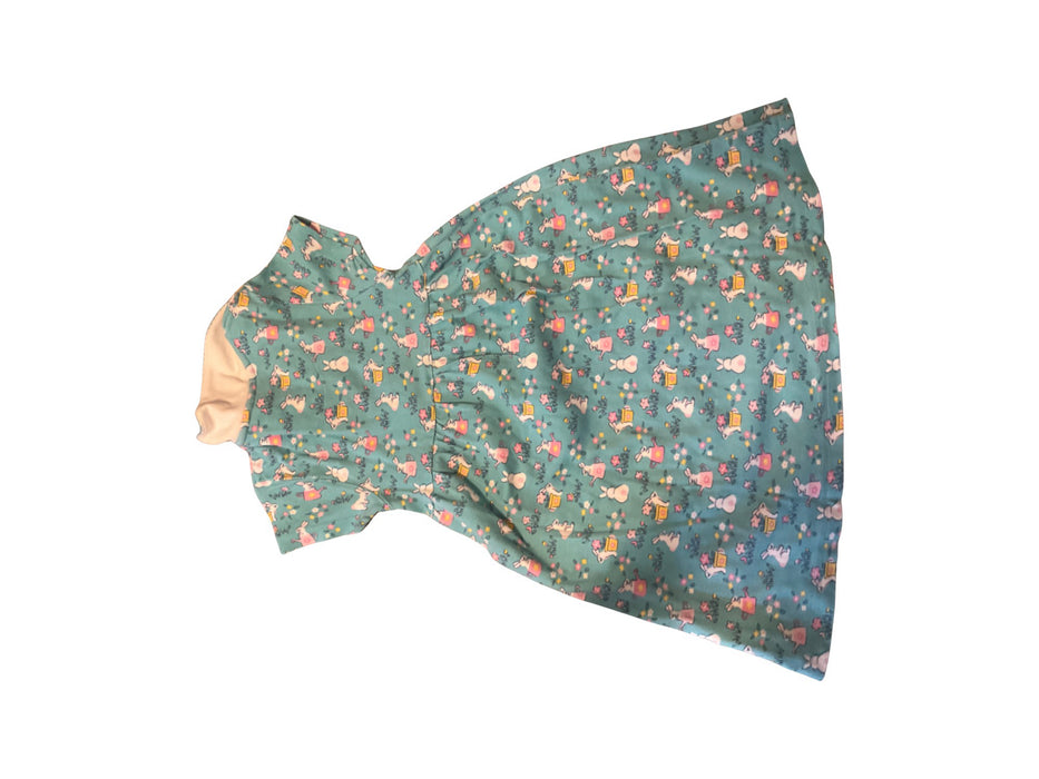 A Blue Short Sleeve Dresses from Jojo Maman Bébé in size 4T for girl. (Back View)