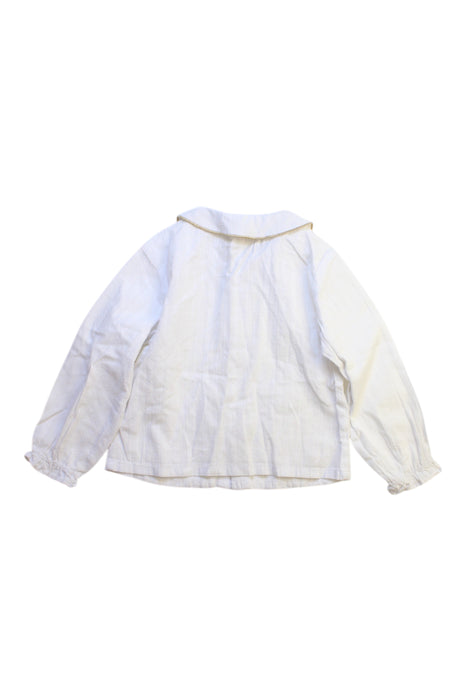 A White Long Sleeve Shirts from Chickeeduck in size 18-24M for girl. (Back View)