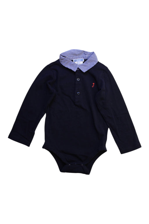 A Navy Long Sleeve Bodysuits from Jacadi in size 3T for boy. (Front View)
