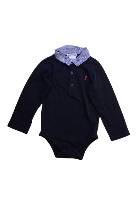 A Navy Long Sleeve Bodysuits from Jacadi in size 3T for boy. (Front View)