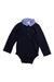 A Navy Long Sleeve Bodysuits from Jacadi in size 3T for boy. (Front View)