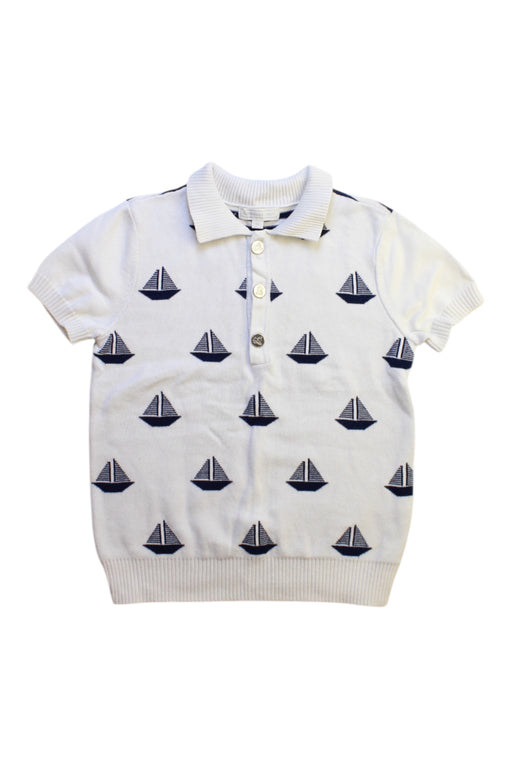 A White Short Sleeve Polos from Nicholas & Bears in size 3T for boy. (Front View)