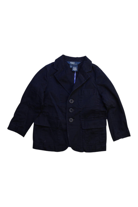 A Navy Blazers from Polo Ralph Lauren in size 2T for boy. (Front View)