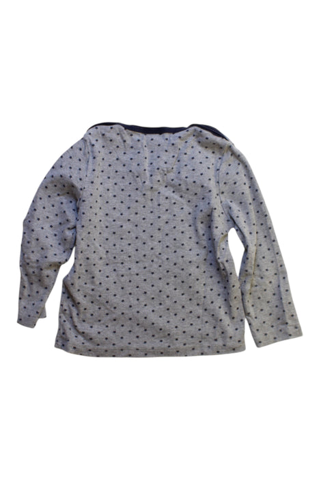 A Grey Long Sleeve T Shirts from Petit Bateau in size 3T for boy. (Back View)