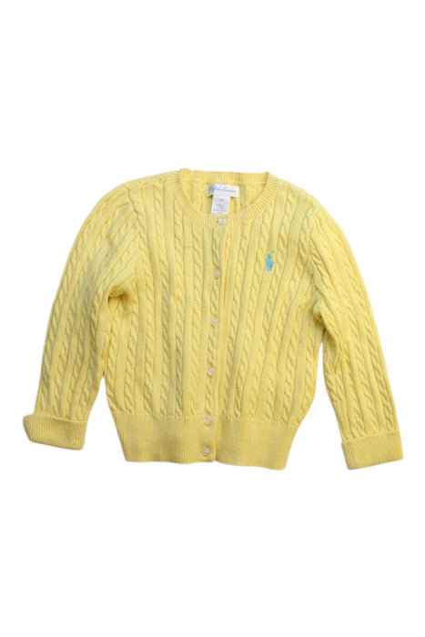 A Yellow Cardigans from Ralph Lauren in size 6-12M for girl. (Front View)