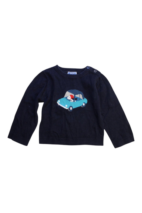 A Navy Long Sleeve Tops from Jacadi in size 3T for boy. (Front View)