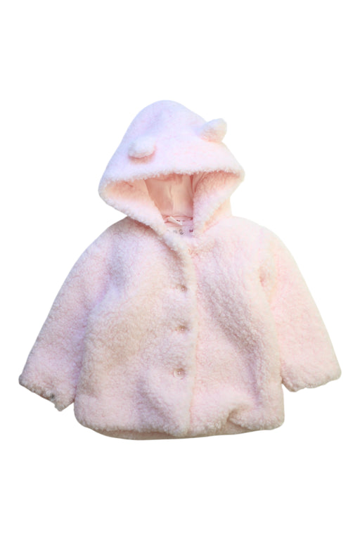 A Pink Coats from Seed in size 12-18M for girl. (Front View)
