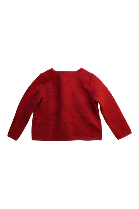 A Red Cardigans from Petit Bateau in size 3T for girl. (Back View)