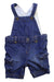A Blue Overall Shorts from Comme Ca Ism in size 12-18M for boy. (Front View)